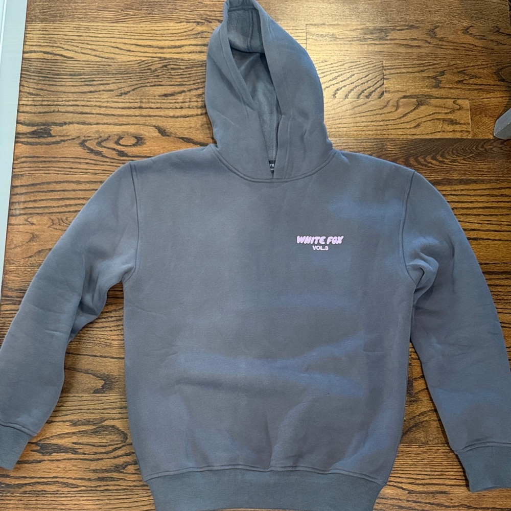White Fox Boutique Charcoal Gray Pullover Hoodie